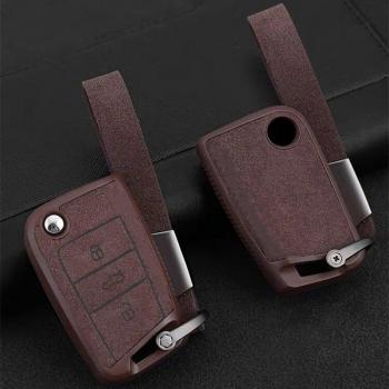 Accesorio protector de cuero con cubierta TPU para llave de coche