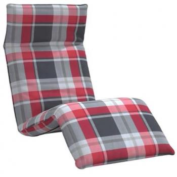 Praktische Klapp-Sonnenliege Rot Karomuster 175x54x8,5 cm