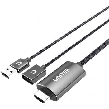 Cavo Unitek USB‑A 1 m Grigio – Trasmissione Dati e Video