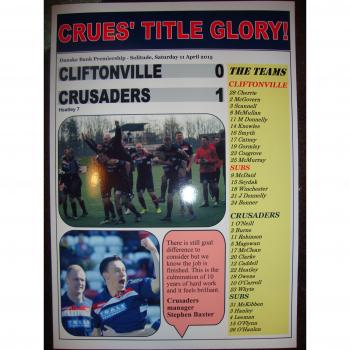 2015 Cliftonville 0 / Crusaders 1 Match-Souvenir