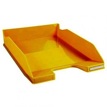 Corbeille à courrier combo Exacompta 2 pièces – Jaune brillant, 347 × 255 × 65 mm