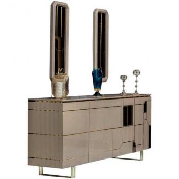 Glitzerndes Sideboard mit Doppelspiegel – Europäisches Design