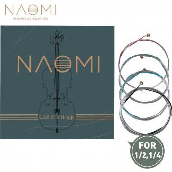 NAOMI 4pc/set Cello Strings with Stainless Steel Core