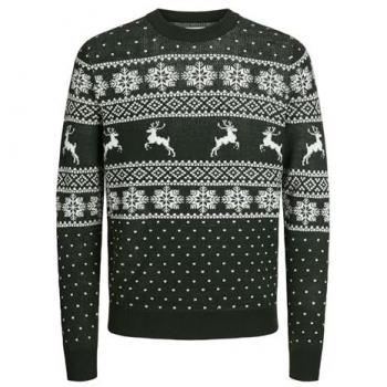 Jack&Jones Pullover Xmas Gabriel 12266118 Grün Regular Fit L Herren