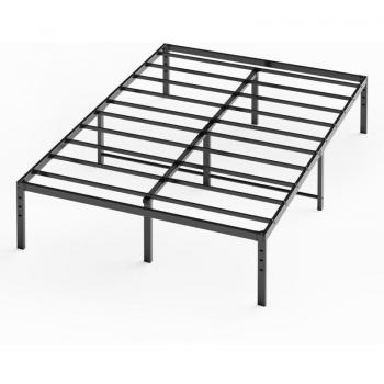Sedia letto 140x200 con contenitore a 33 cm – telaio nero e design contemporaneo