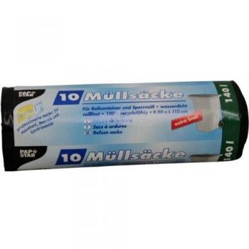 PAPSTAR 10-Pack CleanUp Garbage Bags, 140 Liters