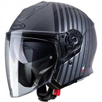 Caberg Flyon Bakari Jethelm Schwarz Grau XL