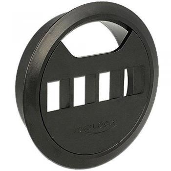 DELOCK Keystone‑Tischhalterung 4‑Port 80 mm Schwarz