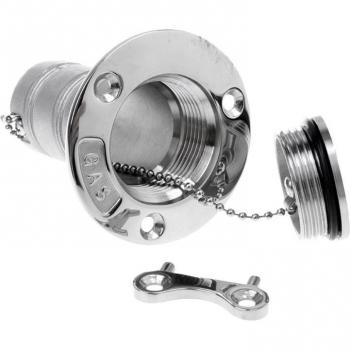 Depositor Marino 38mm: Acero Inoxidable, Tapa de Llave y Puerto de Llenado