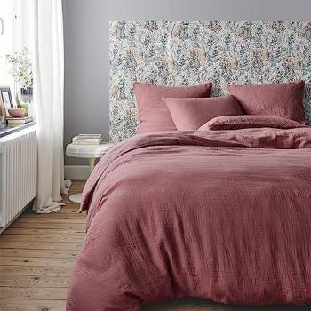 Doublé Gaze Coton Lavée Rose Canyon – Essence Tendresse