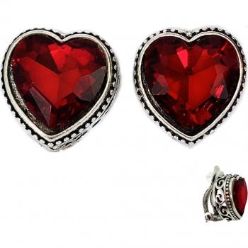 Clip 'Sissi' Rosso e Argento 20x20 mm (Cuore) – Les Trésors De Lily