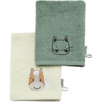 Sterntaler 2er-Pack Waschlappen – Beige / Grau (Standard)