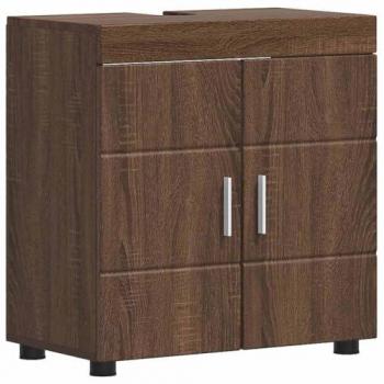 Modèle TULUM : armoire de lavabo en bois de chêne – 60 × 34 × 63 cm