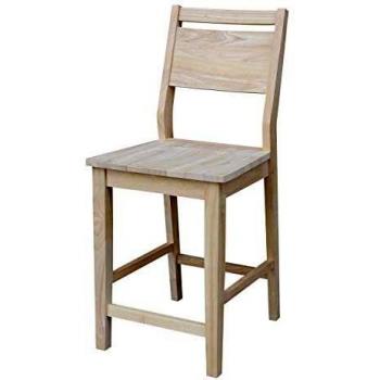 24 Inch Seated Aspen Counter Stool by International Concepts, Unfinished