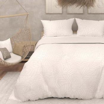 Ensemble housse de couette 3D microfibre 260x240 cm MAYA blanc, Soleil d'Ocre
