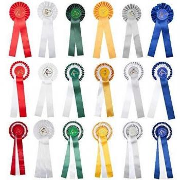 PFIFF Tournament Bow – Satin Ribbon Pleat Featuring Rosette Trim (1-3)