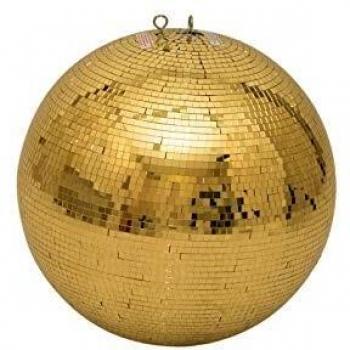 Espejo de disco Eurolite 50 cm, color oro