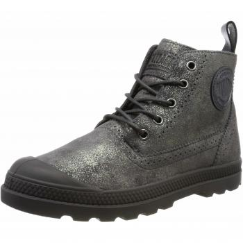 Palladium Pampa LDN LP Mid MTL, Bottines Souples Femmes, Gris