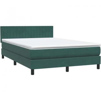 Letto Con Molle Verde Scuro 160x210 cm Materasso Velluto