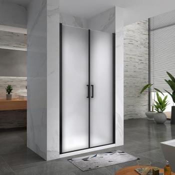 Porte de Douche Saniverre H195 L80‑83 Verre Anti‑Calcaire 6 mm