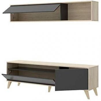 Mueble de Salón Compacto con Almacenaje para Equipo Audiovisual