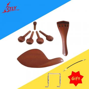 Ensemble de Mentons Violin Repose et Bouton Cordier Perforé, Chevilles Jujube – Accessoires Violin 1/4