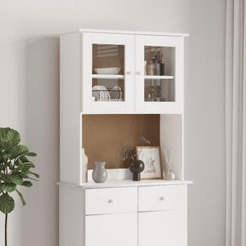 ALTA White Dresser Top 77x30x92 cm Solid Pine Wood