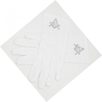 Poliéster Diamante Imita Brújula Blanco