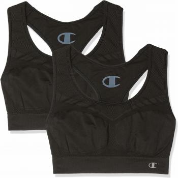 Champion Damen Freedom Seamless X2 Crop Top Sport-BH, Schwarz, Small