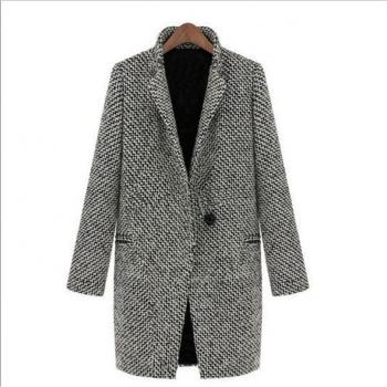 Women’s Gray Houndstooth Outerwear