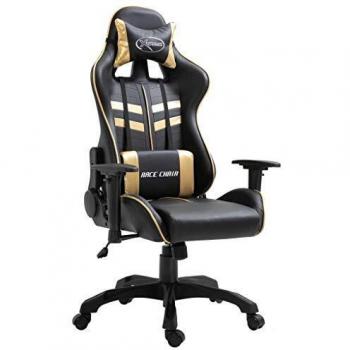 VidaXL Gaming-Stuhl Golden Kunstleder Pro