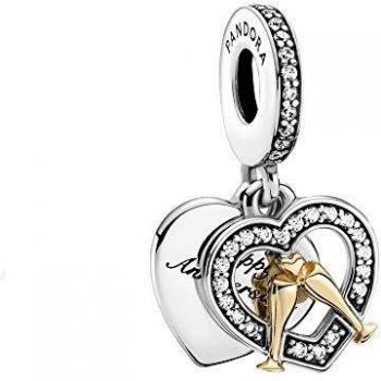 Charm Pandora colgante de plata de ley Feliz Aniversario
