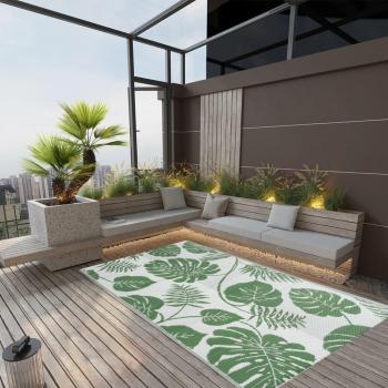 VidaXL Tapis d'Extérieur Moquette de Terrasse Tapis de Balcon Tapis de Patio Moquette d'Intérieur Salle de Séjour Vert 120x180 cm PP