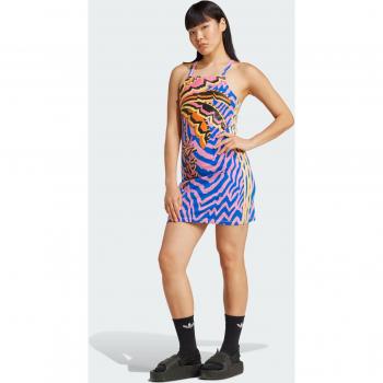 Adidas Originals Damen Mini Kleid FARM Rio 3-Streifen Regular Fit