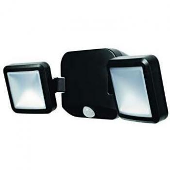 LEDVANCE Twin Spot Outdoor LED Floodlight Black 2-Bulb Battery Spotlight Outdoor Wall Light