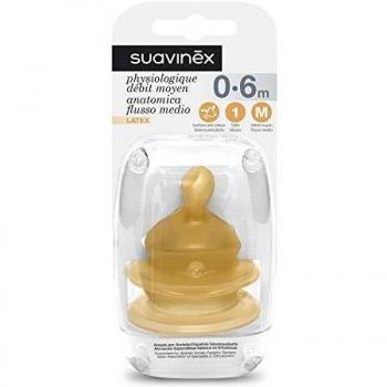 Tétines Suavinex Double, Débit Moyen, 0/6 M, Latex
