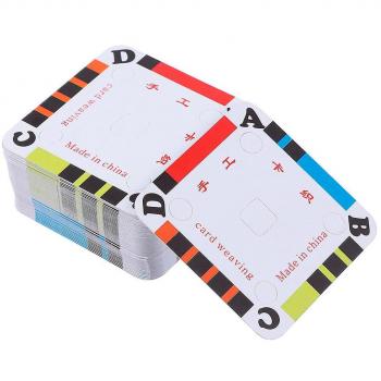 Ensemble outils pour tissage et tricoter, carré 5x5 cm, sur planche en carton (Tinksky)