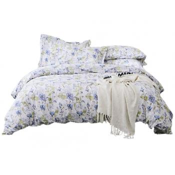 UMI. Essentials 100% Cotton Multi-Coloured Printed Duvet Set with Pillow Case