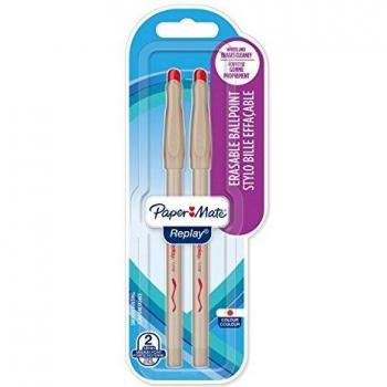 Penne Cancellabili Rosse Paper Mate Replay, Pacco da 2