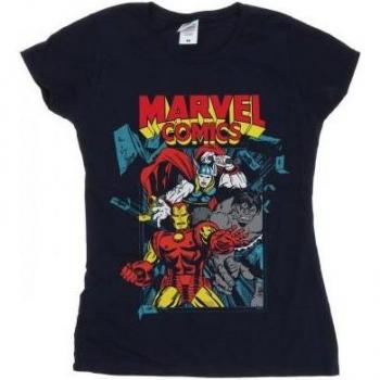 T-shirt navy blu donna Marvel Comics Trio Pose