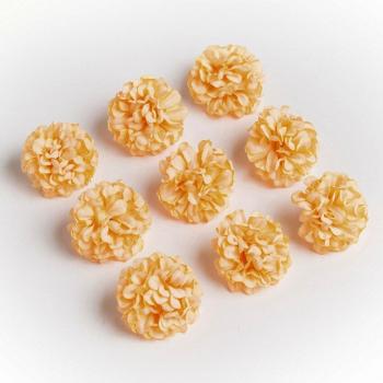 50Pcs Faux Silk Carnation Flowers for DIY Projects