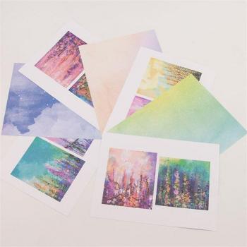 14Pcs Vintage Watercolor Scrapbook Papers