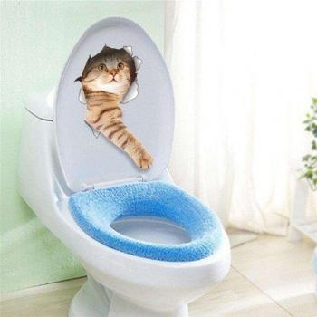 3D PVC Toilet Wall Art Stickers