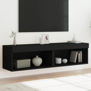 Mueble Televisor con Luces LED 2 Piezas 60x30x30 cm