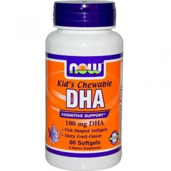 NOW DHA Chewable for Children 100mg 60 Softgels