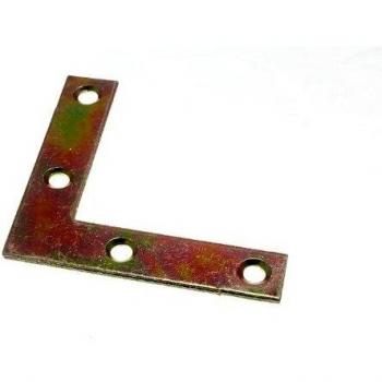 Flat Corner Brace Bracket 75mm x 16mm x 2.4mm 6mm Hole YZP