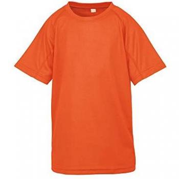 Spiro SR287B Boys’ Orange Aircool Performance Tee