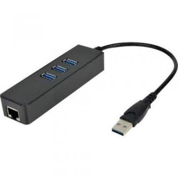 Adaptateur USB RJ45 Gigabit Ethernet avec hub 3 ports