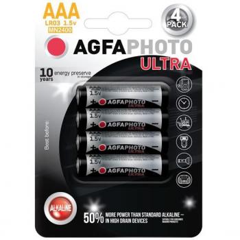 AgfaPhoto Ultra Alkaline AAA LR03 Batterien 1.5V 4 Stück