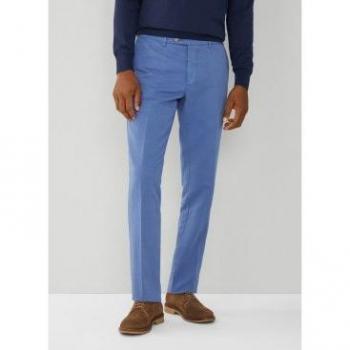 Pantaloni Chino Avio 36 in Lino Hackett
